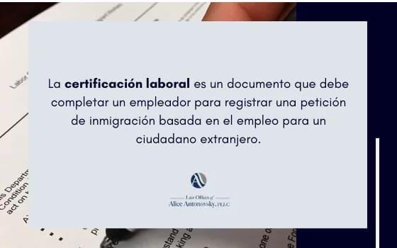 certificado laboral en estados unidos